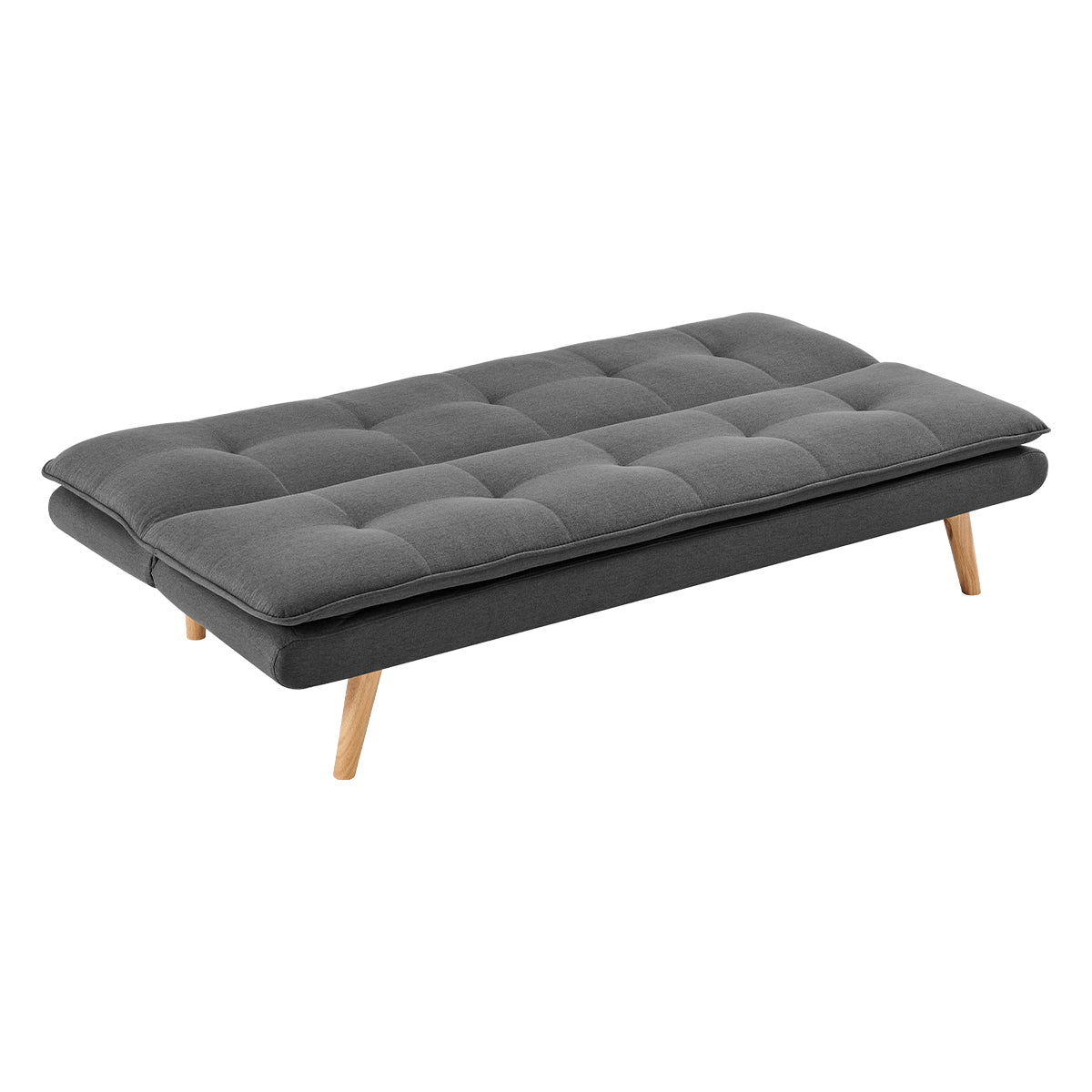 Sarantino 3 Seater Linen Sofa Bed Couch Lounge Futon - Dark Grey Sarantino