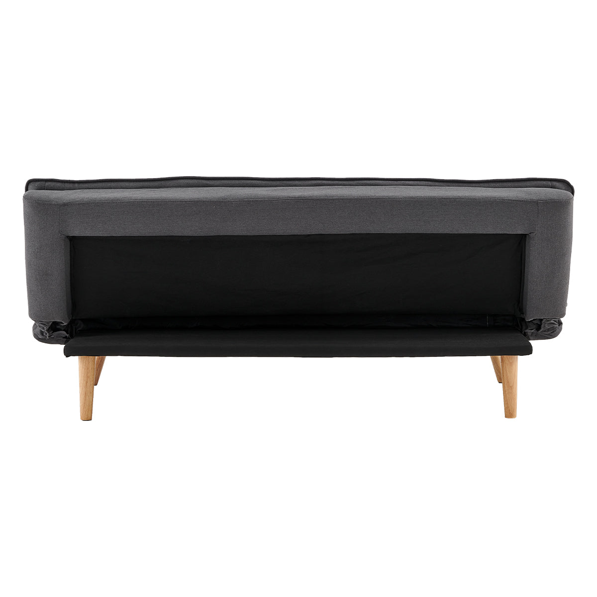 Sarantino 3 Seater Linen Sofa Bed Couch Lounge Futon - Dark Grey Sarantino