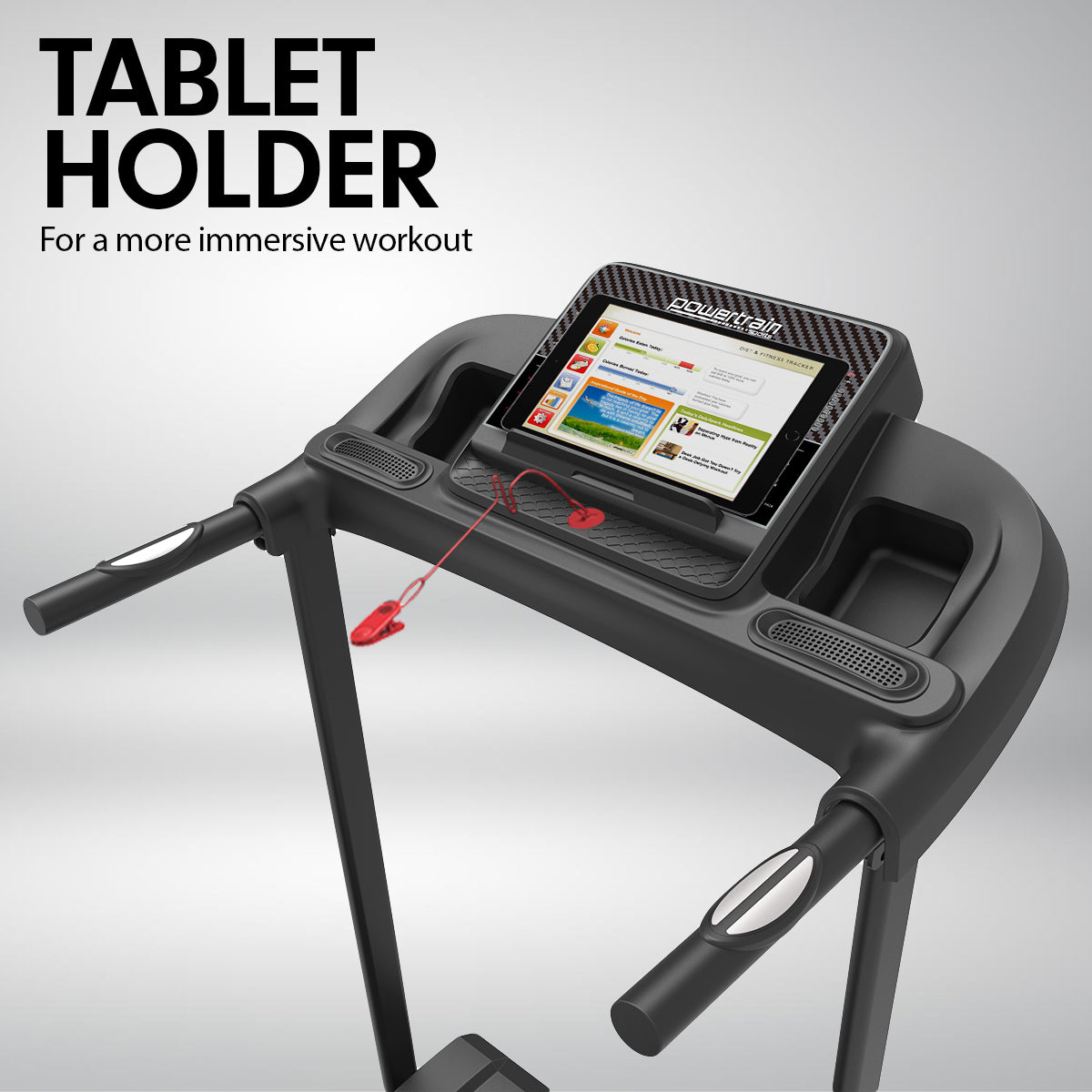 Powertrain K100 Electric Treadmill Foldable Home Gym Cardio Powertrain