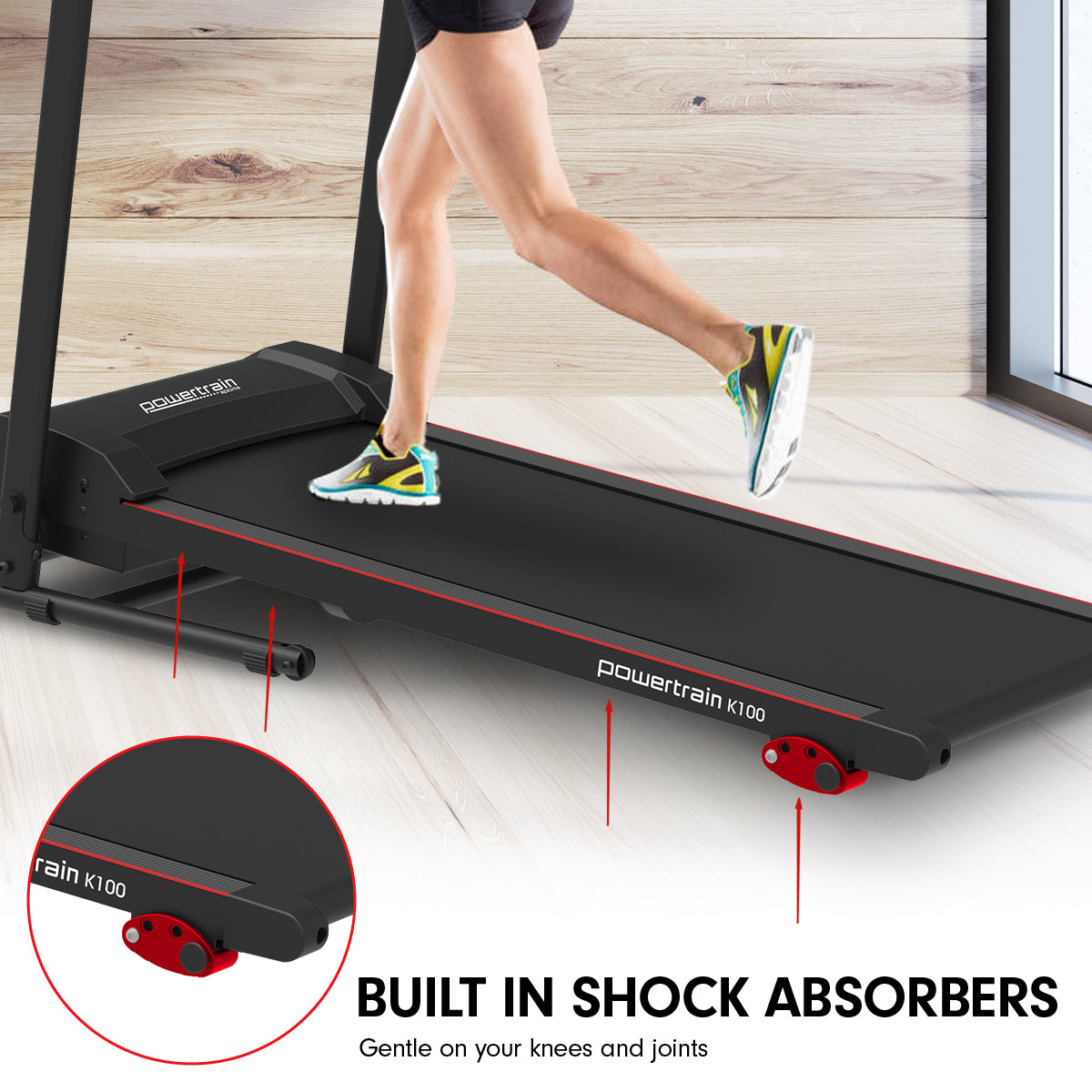 Powertrain K100 Electric Treadmill Foldable Home Gym Cardio Powertrain