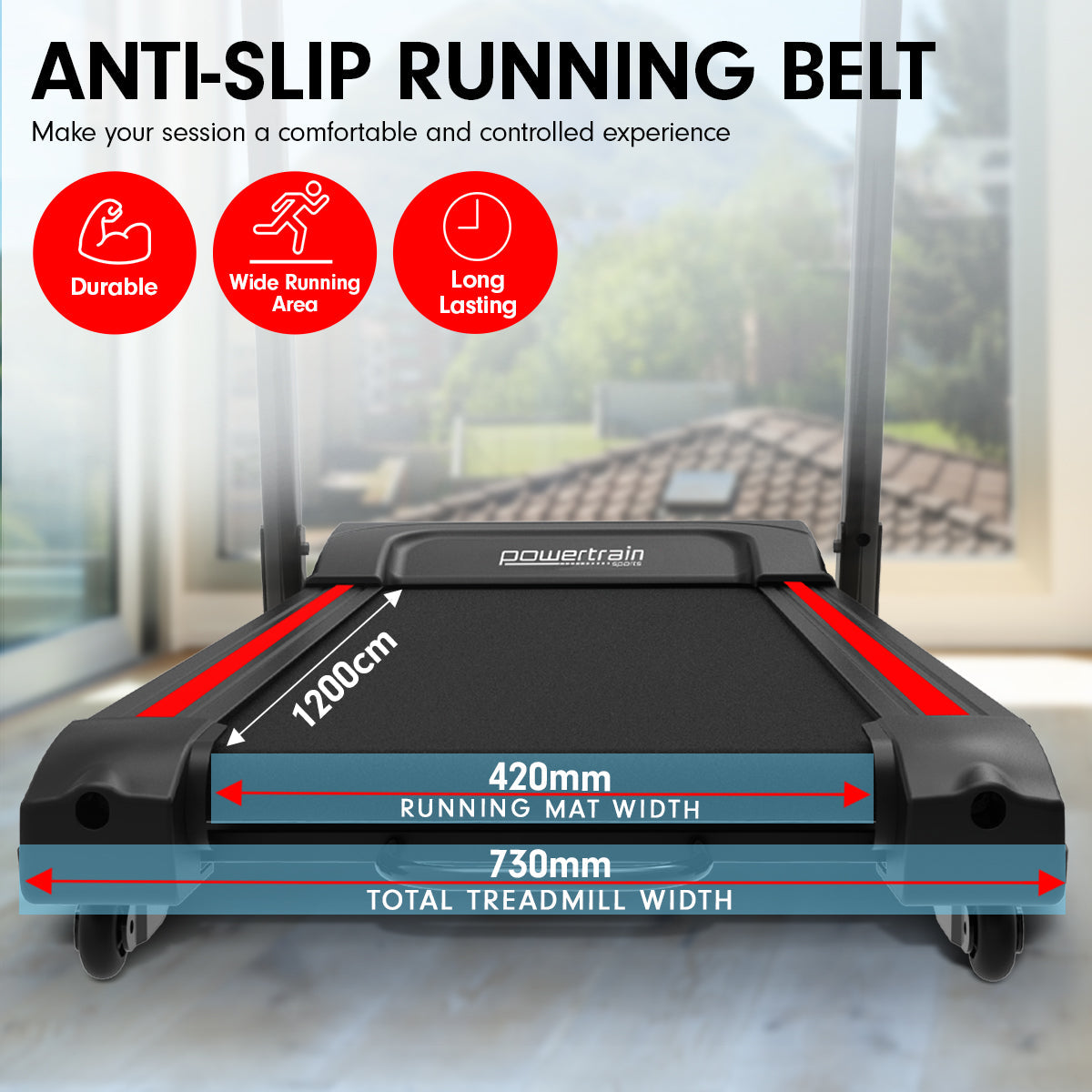 Powertrain K200 Electric Treadmill Folding Home Gym Running Machine Powertrain