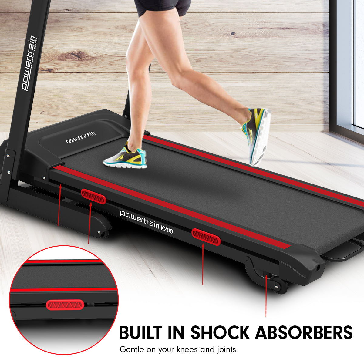 Powertrain K200 Electric Treadmill Folding Home Gym Running Machine Powertrain