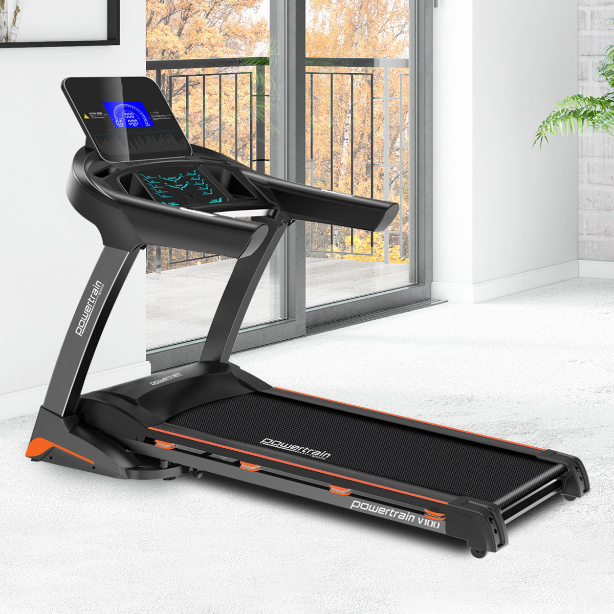 Powertrain V100 Foldable Treadmill Auto Incline Home Gym Cardio Powertrain