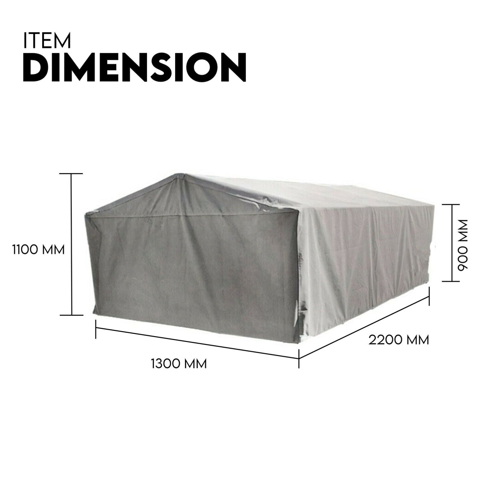 Box Cage Trailer Cover Canvas Tarp for 7x4 ft 900mm High Cage Does not apply