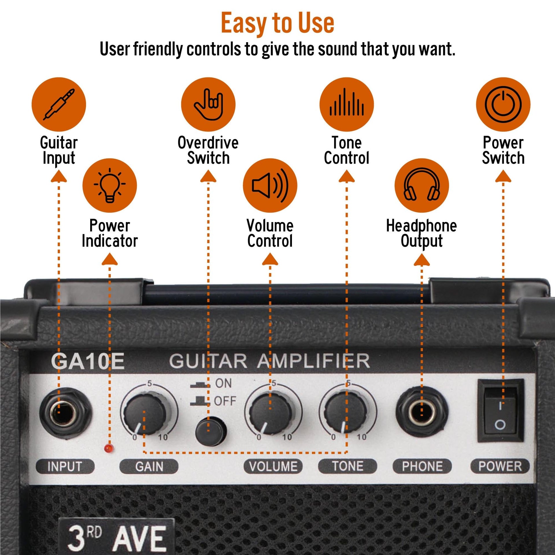 3rd Avenue 10W Electric Guitar Amplifier Does not apply
