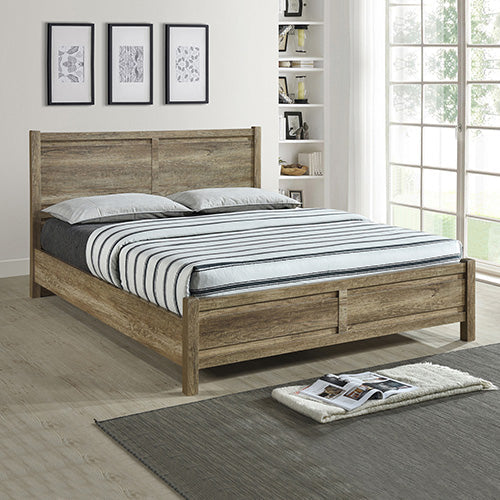 Queen Size Bed Frame Natural Wood like MDF in Oak Colour Does not apply