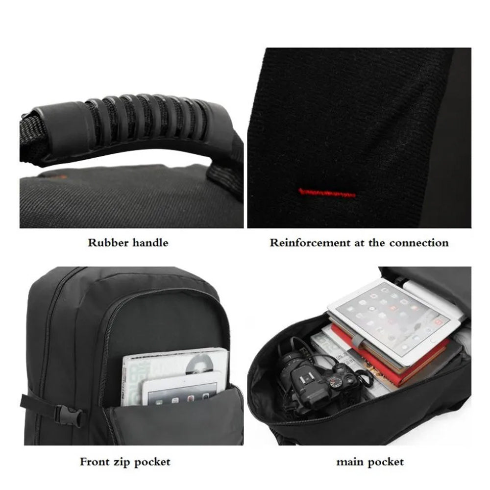 60L Travel Boarding Backpack Outdoor Trekking Luggage Hiking Camping Rucksack Large Capacity Storage Backpack(Black) Does not apply