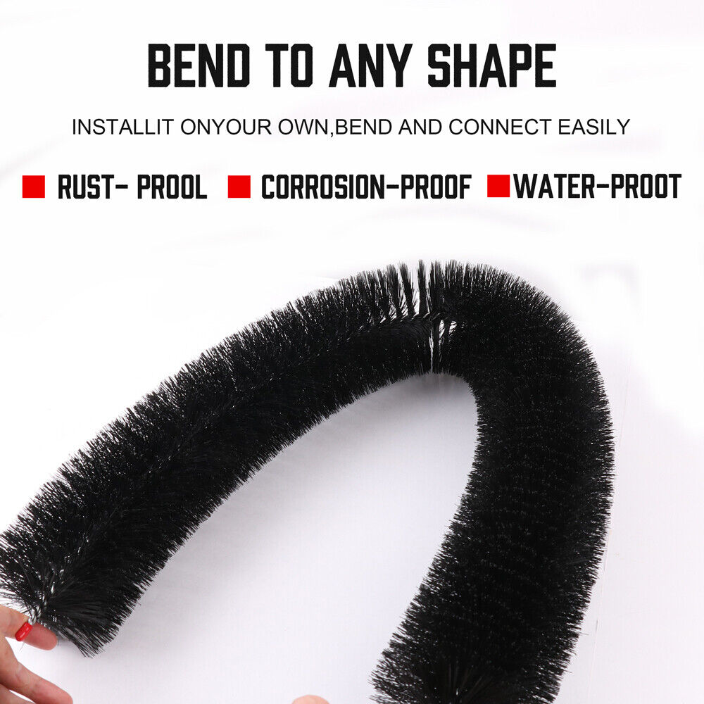 98x10cm 12x Gutter Brush Roof Leaf Guard Heavy Duty Twigs Filter Home Garden Does not apply
