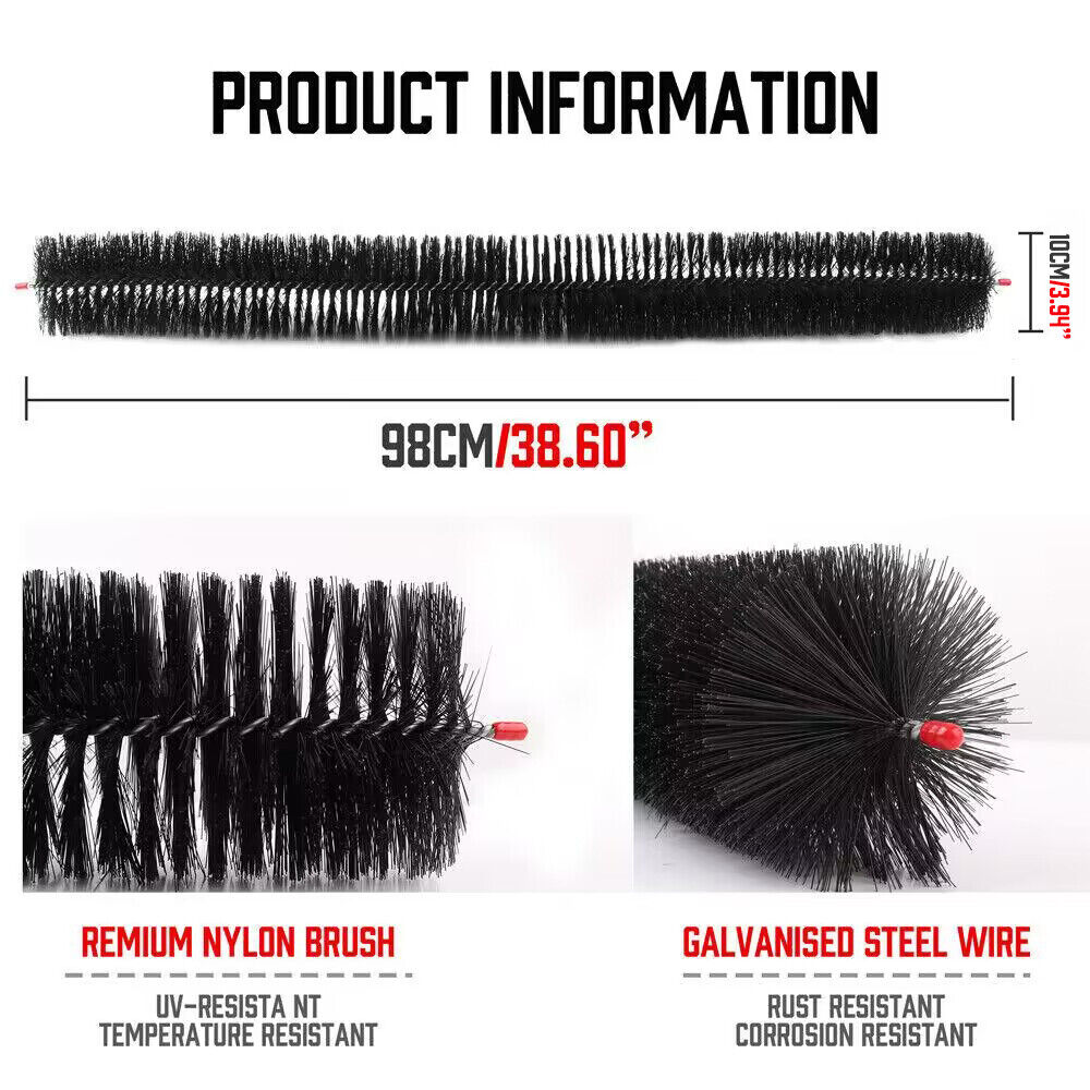 98x10cm 12x Gutter Brush Roof Leaf Guard Heavy Duty Twigs Filter Home Garden Does not apply