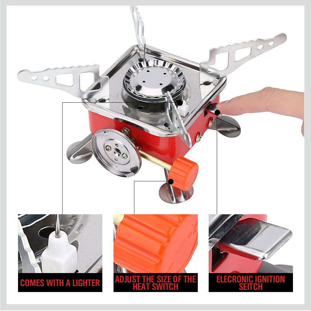 Outdoor Folding Mini Gas Burner Cooking Stove Butane Gas BBQ Hiking AU Stock Does not apply