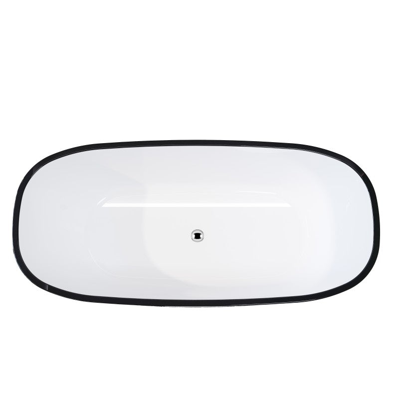 Sapphire Black Acrylic Freestanding Bath Does not apply