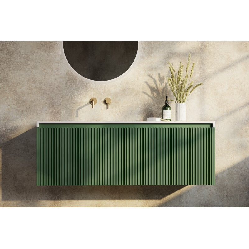 Rimini wall hung bathroom vanity 1400mm Rain Forest Does not apply