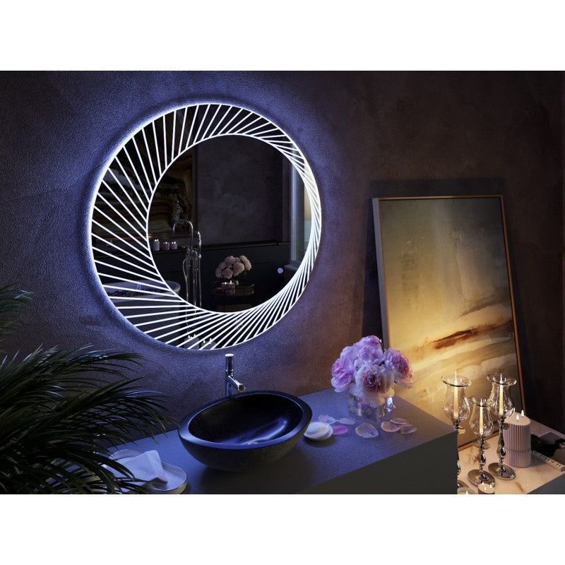 Bucciano Round LED Bathroom Wall Mirror Does not apply