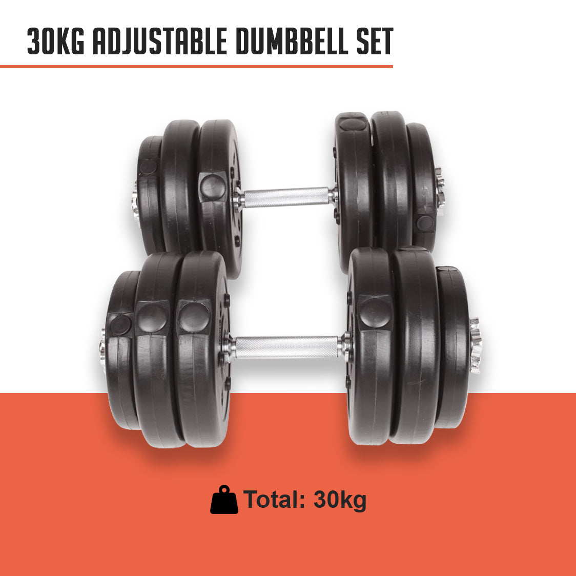 30KG Adjustable Dumbbell Set Does not apply
