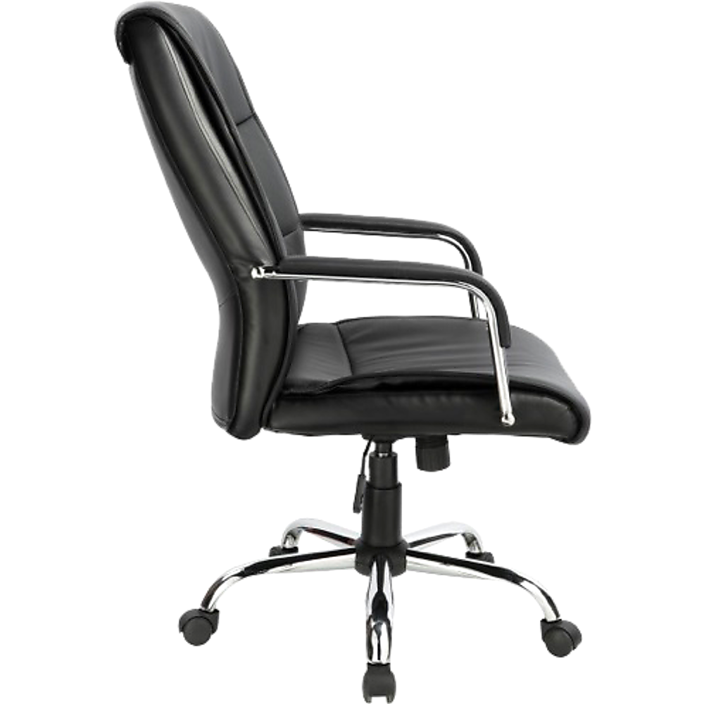 PU Leather Office Chair Executive Padded Black Does not apply
