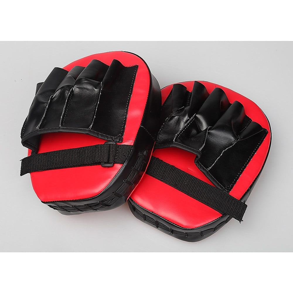 2 x Thai Boxing Punch Focus Gloves Kit Training Red & Black Does not apply