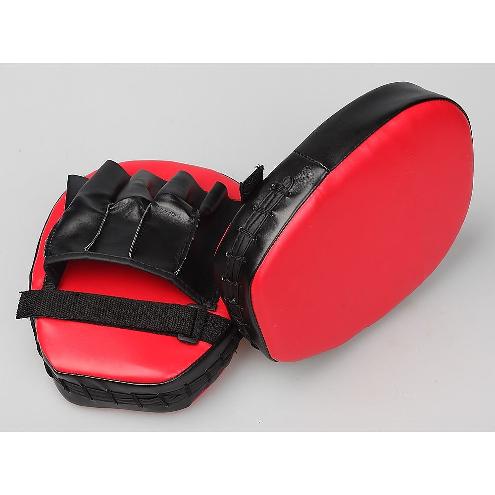 2 x Thai Boxing Punch Focus Gloves Kit Training Red & Black Does not apply