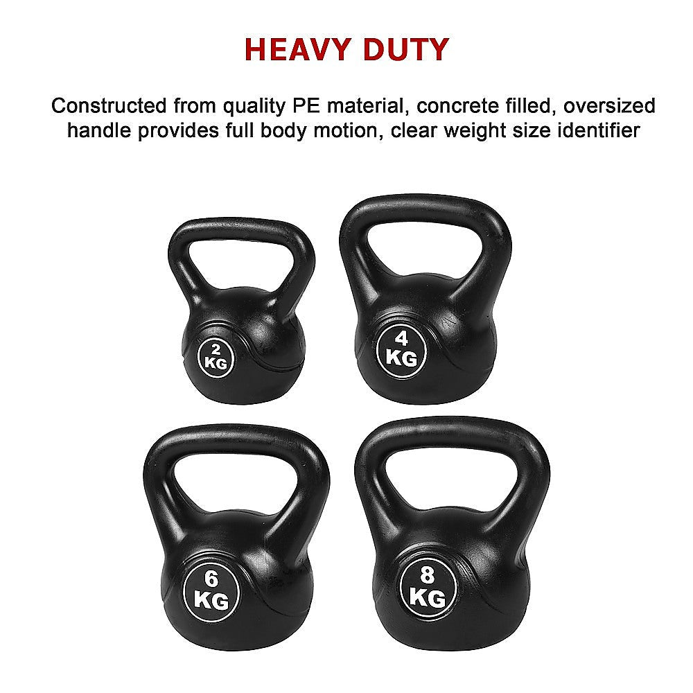 4pcs Exercise Kettle Bell Weight Set 20KG Does not apply