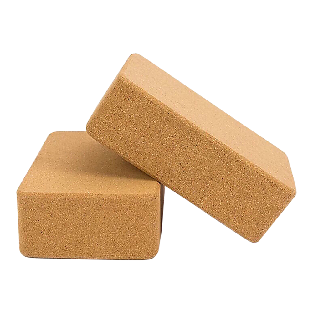 2x ECO-Friendly Cork Yoga Block Organic Yoga Prop Accessory Exercise Brick Does not apply