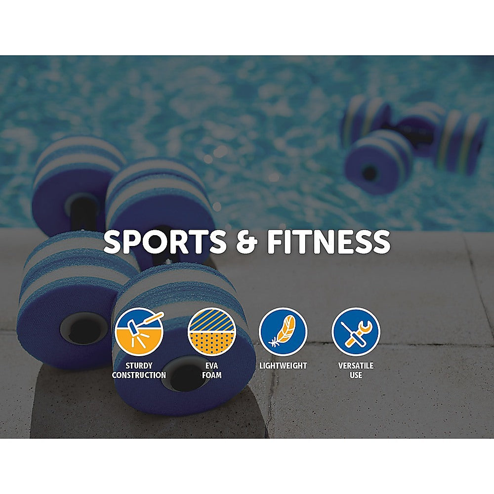 2x Water Aerobics Dumbbell EVA Aquatic Barbell Aqua Fitness Does not apply