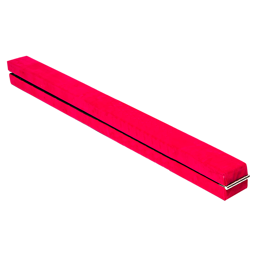 2.4m (8FT) Gymnastics Folding Balance Beam Pink Synthetic Suede Does not apply