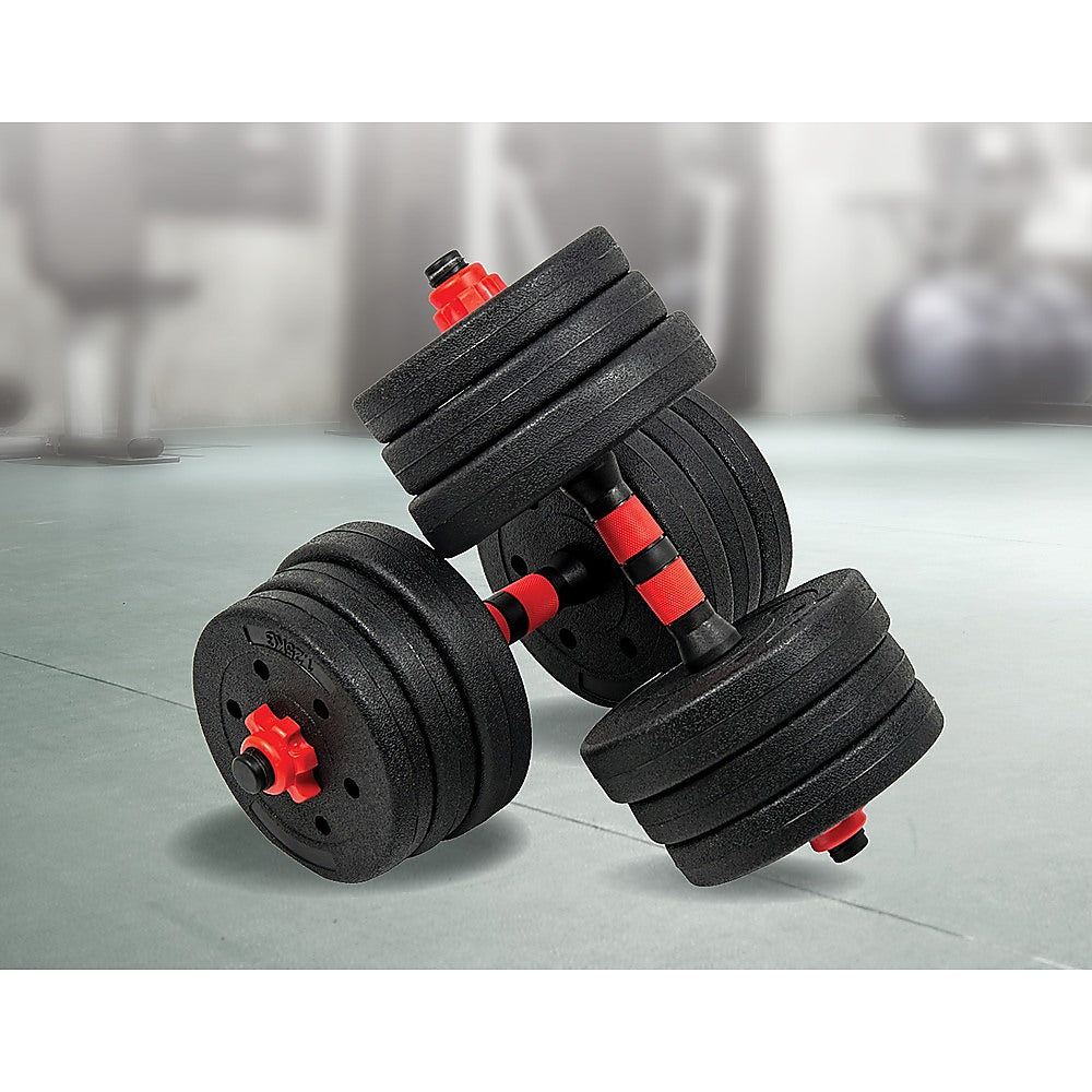 20kg Adjustable Rubber Dumbbell Set Barbell Home GYM Exercise Weights Does not apply