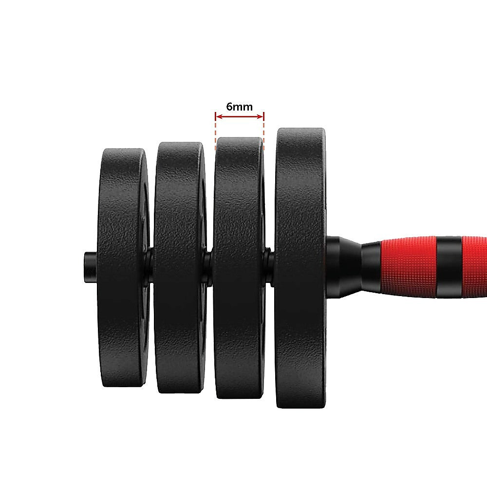 20kg Adjustable Rubber Dumbbell Set Barbell Home GYM Exercise Weights Does not apply