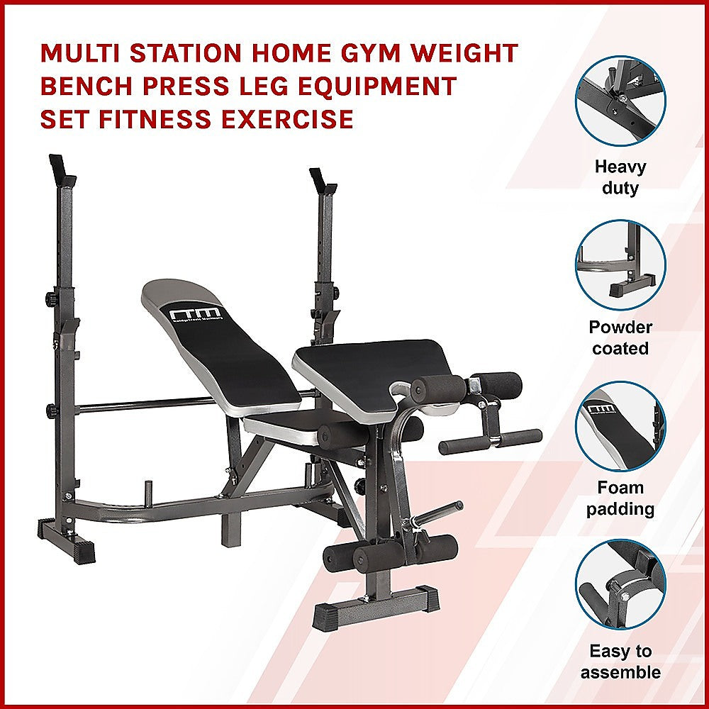 Multi Station Home Gym Weight Bench Press Leg Equipment Set Fitness Exercise Does not apply