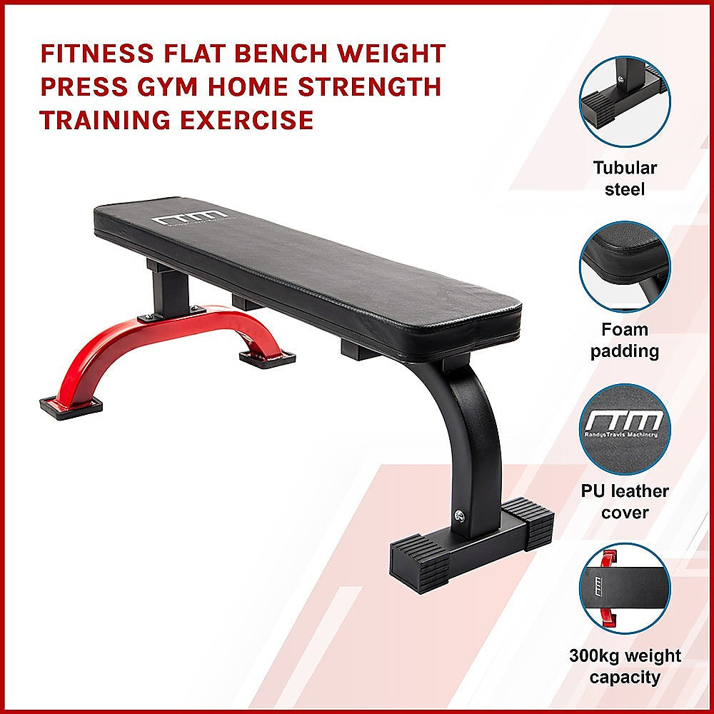 Fitness Flat Bench Weight Press Gym Home Strength Training Exercise Does not apply