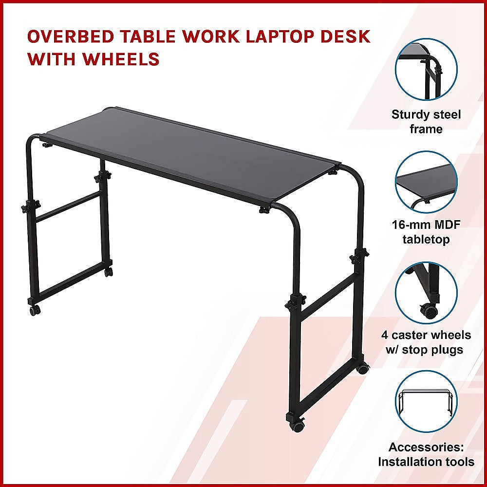 Overbed Table Work Laptop Desk with Wheels Does not apply