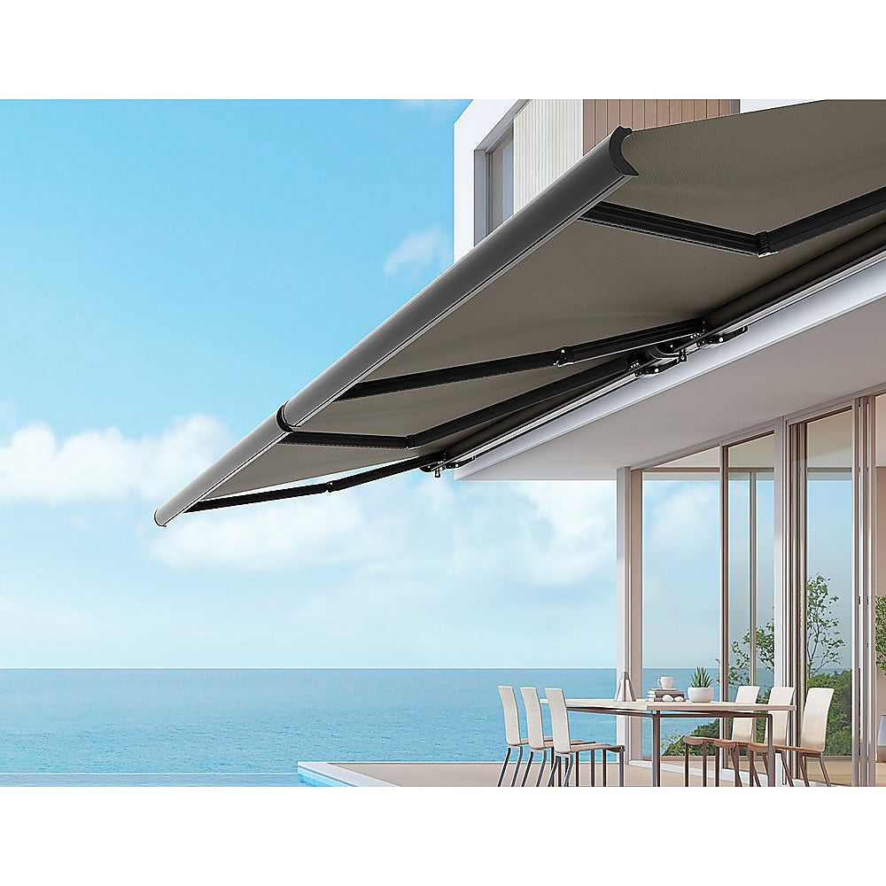 5.5m x 3.0m Retractable Folding Arm Awning Heavy Duty Full Cassette Motorised Does not apply