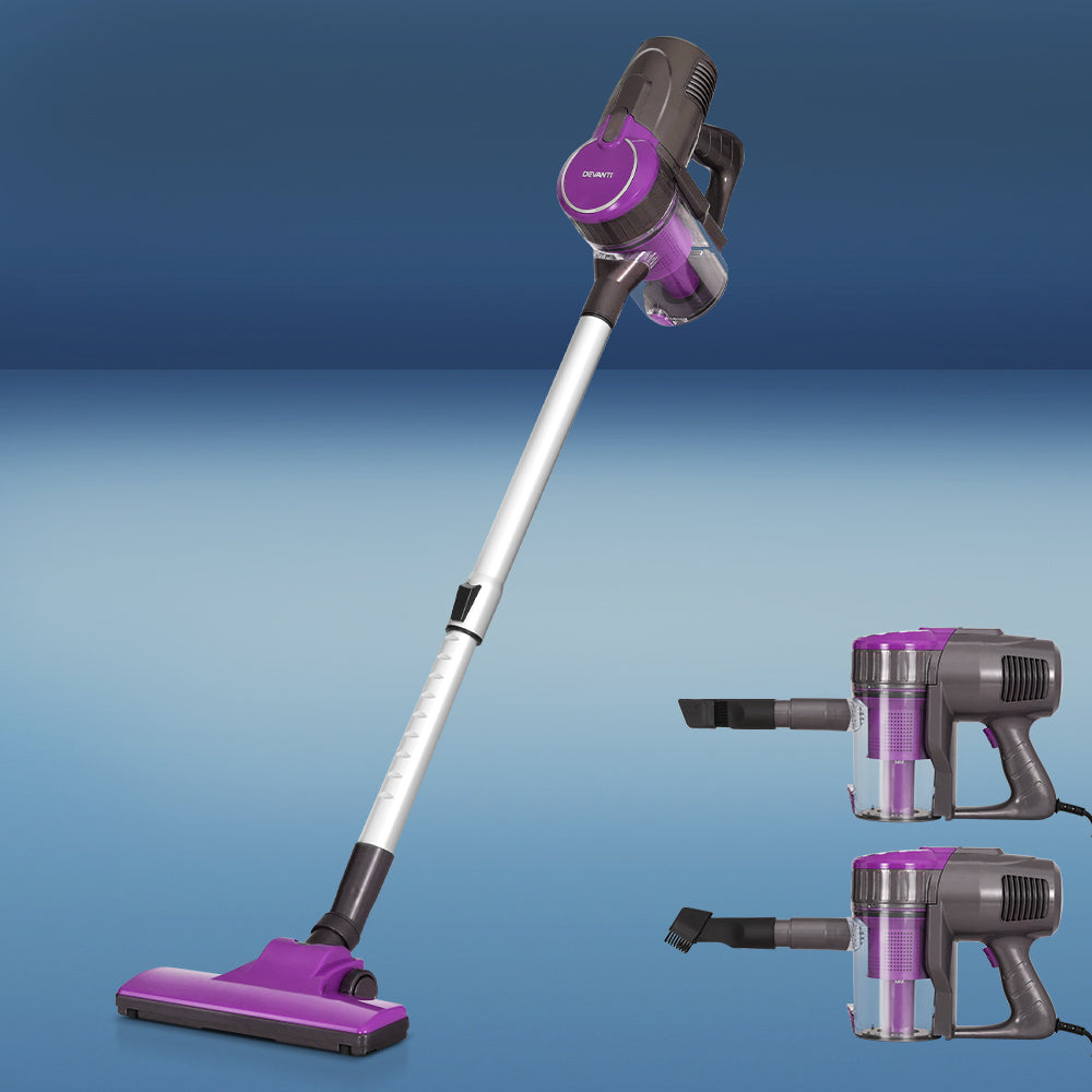 Devanti Handheld Vacuum Cleaner Bagless Corded 500W Purple Devanti