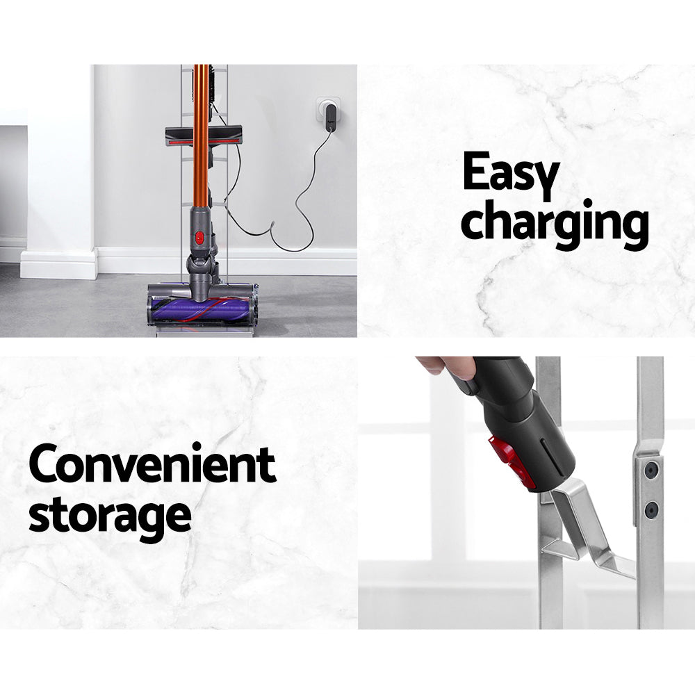 Artiss Freestanding Vacuum Stand Rack For Dyson Handheld Cleaner V6 V7 V8 V10 V11 Silver Artiss