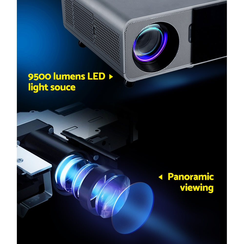 Devanti 2.4G/5G Wifi Video Projector 4K 1080P Home Cinema Screen Cast HDMI Devanti
