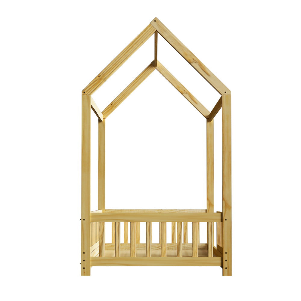 Artiss Wooden Bed Frame Single Size House Frame Pine Timber Base Platform Oak Artiss