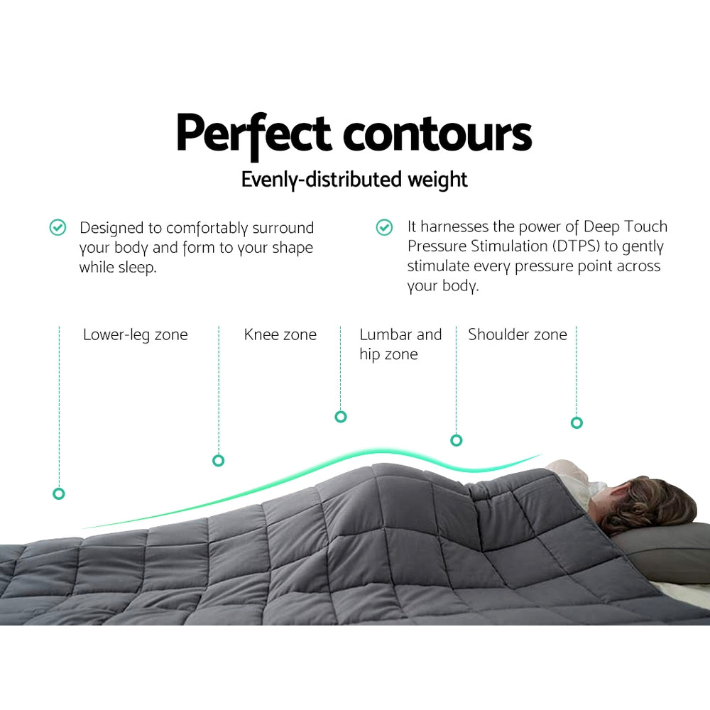 Weighted Blanket Adult 9KG Heavy Gravity Blankets Microfibre Cover Calming Relax Anxiety Relief Grey freeshipping - Awezingly
