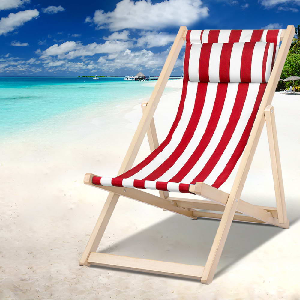 Artiss Outdoor Furniture Sun Lounge Chairs Deck Chair Folding Wooden Beach Patio freeshipping - Awezingly