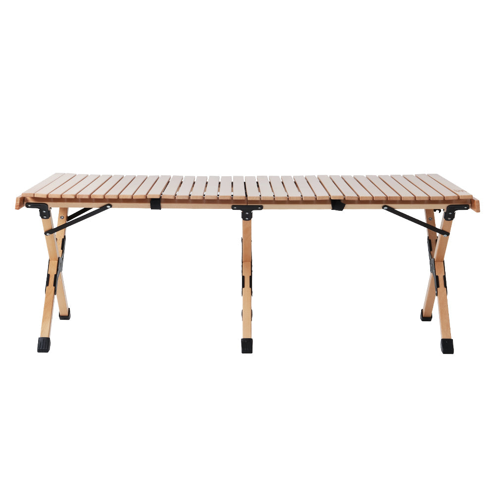 Gardeon Outdoor Furniture Wooden Egg Roll Picnic Table Camping Desk 120CM Gardeon