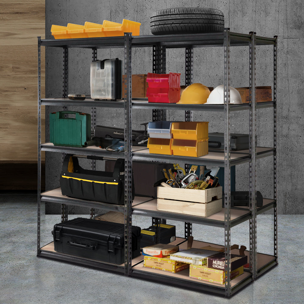 Giantz 4X1.8M Garage Shelving Warehouse Rack Storage Shelves Pallet Racking Charcoal Giantz