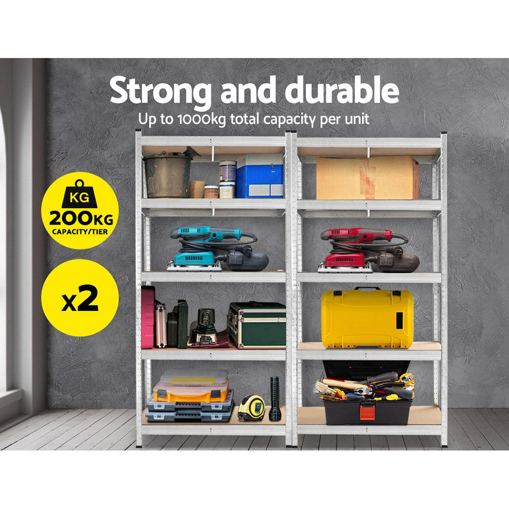 Giants 2x1.8M Warehouse Shelving Rack Racking Garage Metal Storage Shelves freeshipping - Awezingly