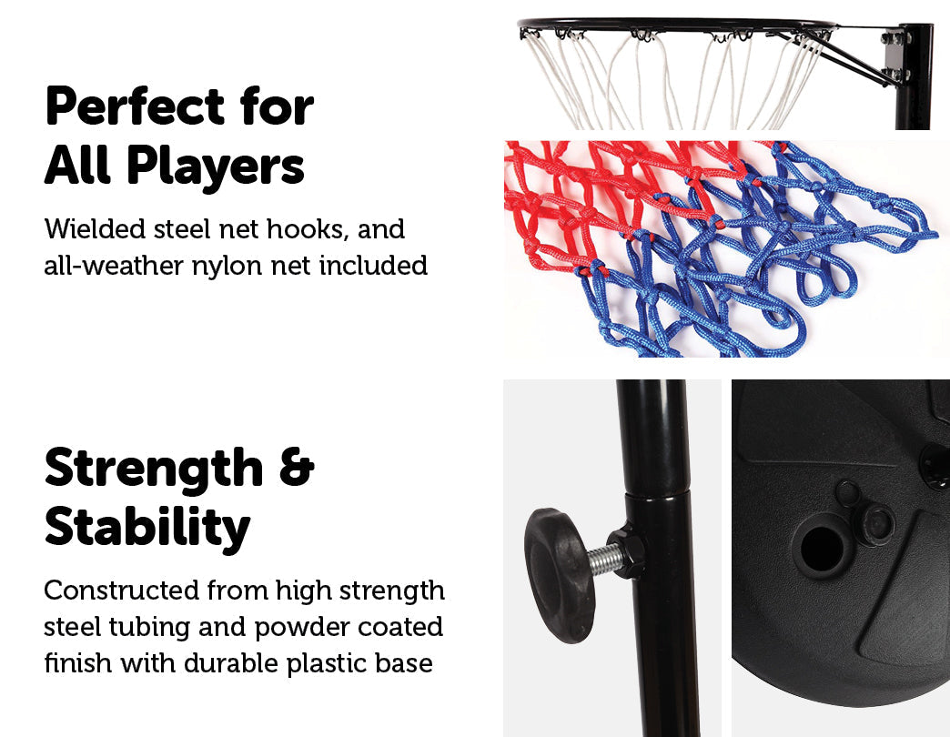 Netball Ring with Stand Portable Pole Height Adjustable Does not apply