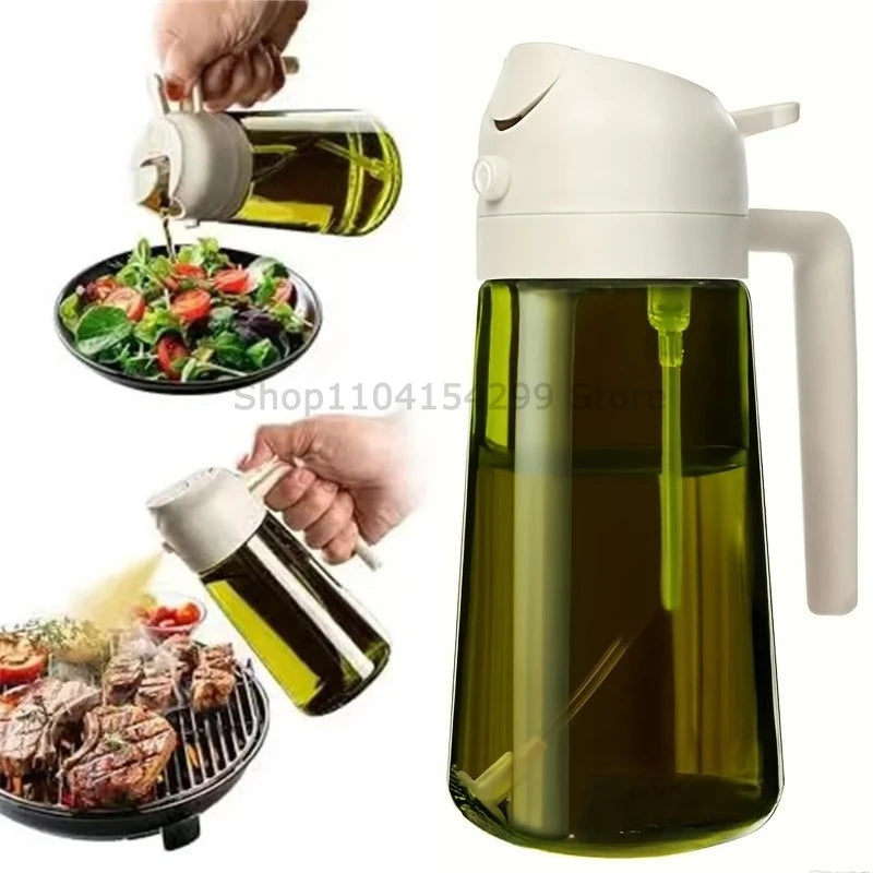 2 in 1 Olive Oil Sprayer Dispenser Baking Cooking BBQ Spray Bottle Kitchen Tool Awezingly