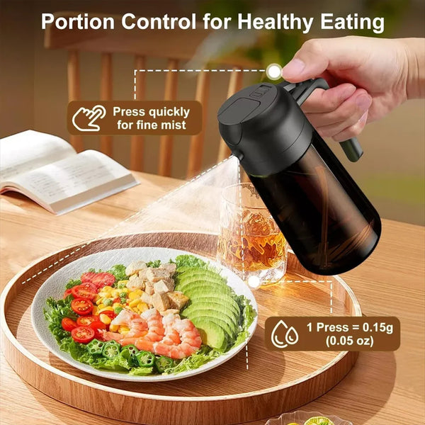 2 in 1 Olive Oil Sprayer Dispenser Baking Cooking BBQ Spray Bottle Kitchen Tool Awezingly