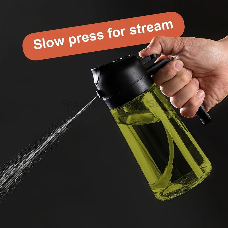 2 in 1 Olive Oil Sprayer Dispenser Baking Cooking BBQ Spray Bottle Kitchen Tool Awezingly