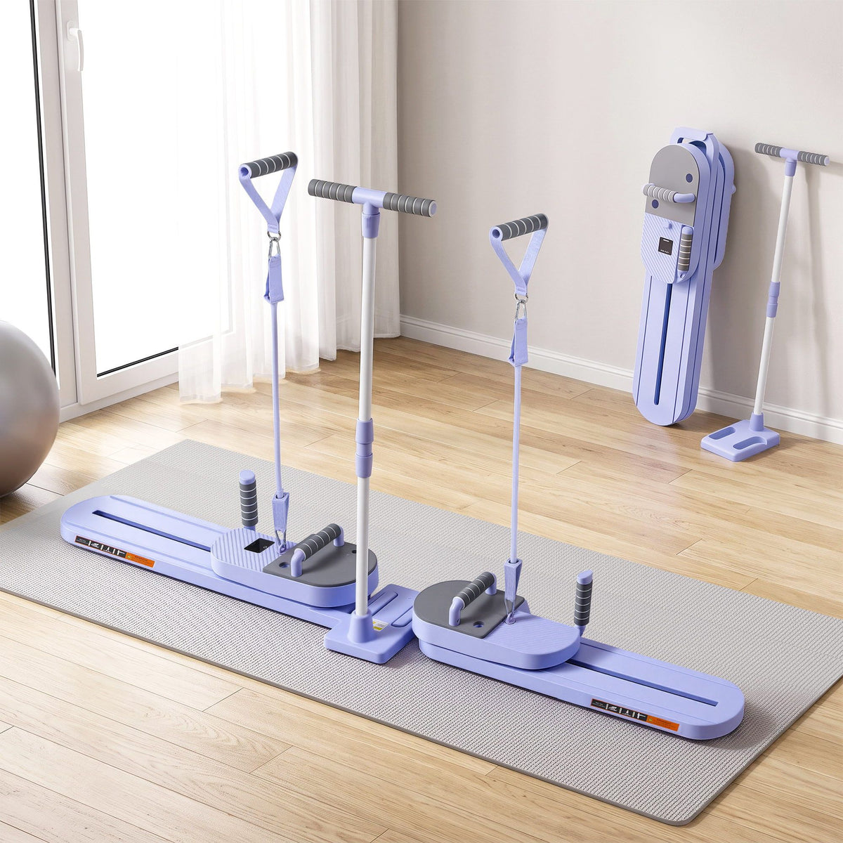Everfit Abdominal Trainer Machine Core Glider Split Home Gym Equipment Purple Awezingly