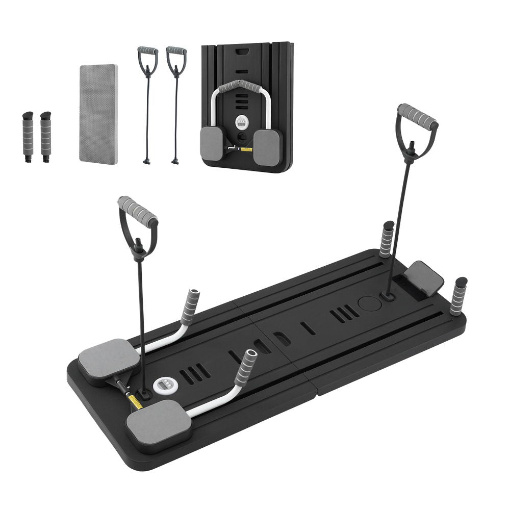 Everfit Pilates Reformer Abdominal Exercise Board Push Up Set Fitness Black Everfit