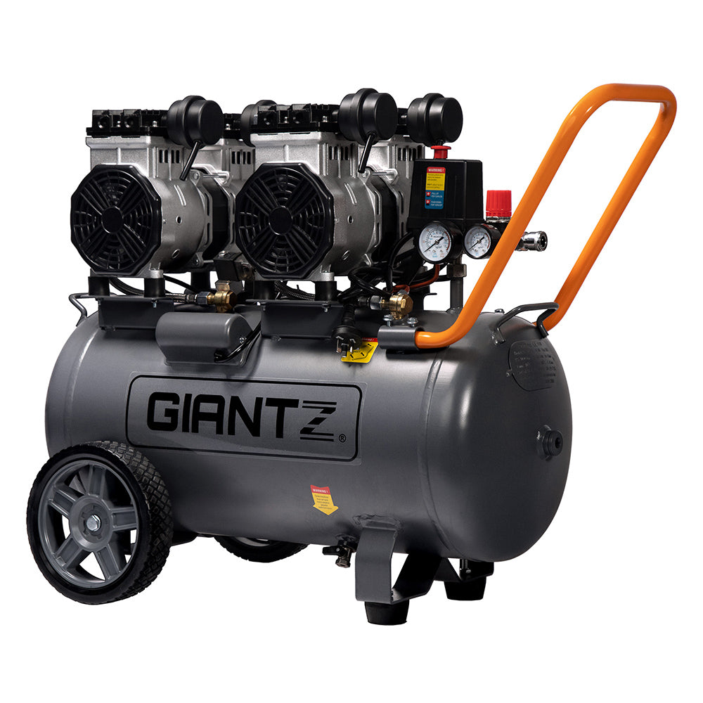 Giantz 50L Air Compressor 200L/min 3.0HP Oil-Free Quiet Electric Portable Air Inflator Giantz