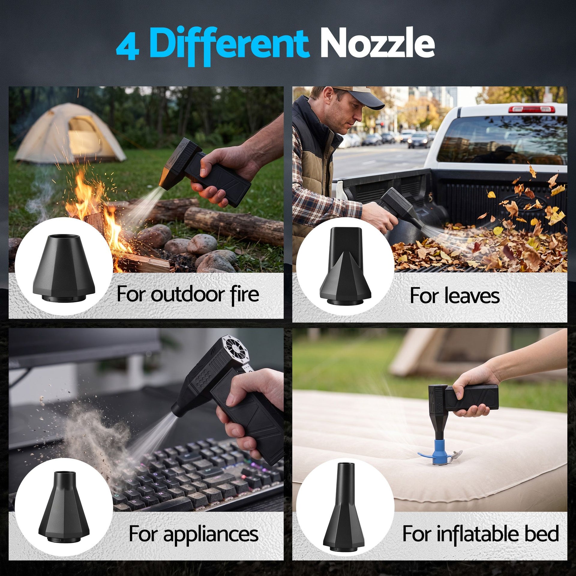 GIANTZ Electric Air Duster 7H Long Runtime Mini Blower for Keyboard PC Cleaning Awezingly