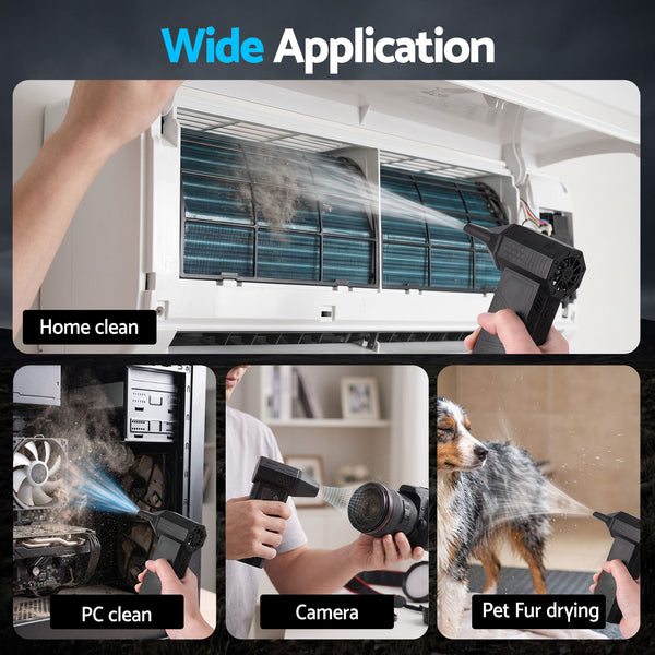 GIANTZ Electric Air Duster 7H Long Runtime Mini Blower for Keyboard PC Cleaning Awezingly