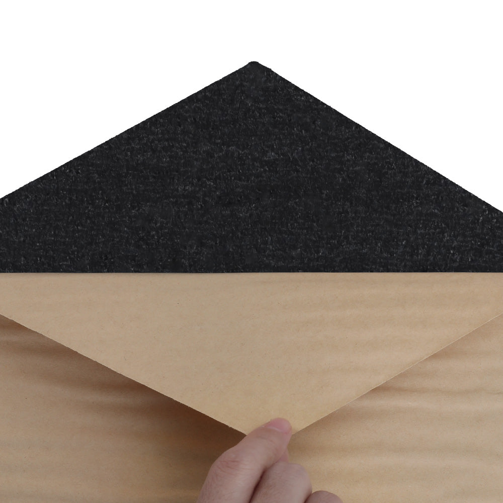 Alpha Acoustic Foam 12pcs 35x30x0.9cm Soundproof Absorption Panel Adhesive Black Alpha